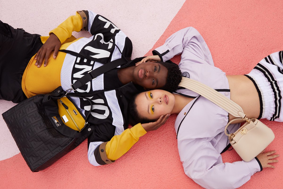 Fendi's tweet photo. Power dressing, the #Fendi way. #AltonMason and #MiaKong celebrate fashion as a creative, boundary-pushing form of self-expression in the latest #FendiPeekaboo project, wearing looks from the #FendiPreFall20 collection. https://t.co/evDL4ftjSE