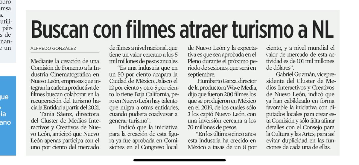 6ab0's tweet photo. NL se ha ido quedando atrás en materia de cine. No más. Con la aprobación de la ley de cine y el trabajo de todos los creadores del estado, no sólo generaremos turismo, sino derrama, empleo y más producciones en y de #NuevoLeon @mty_mimec @SedetNL @conartenl @TurismoNL #cineregio https://t.co/1EGFounJJY