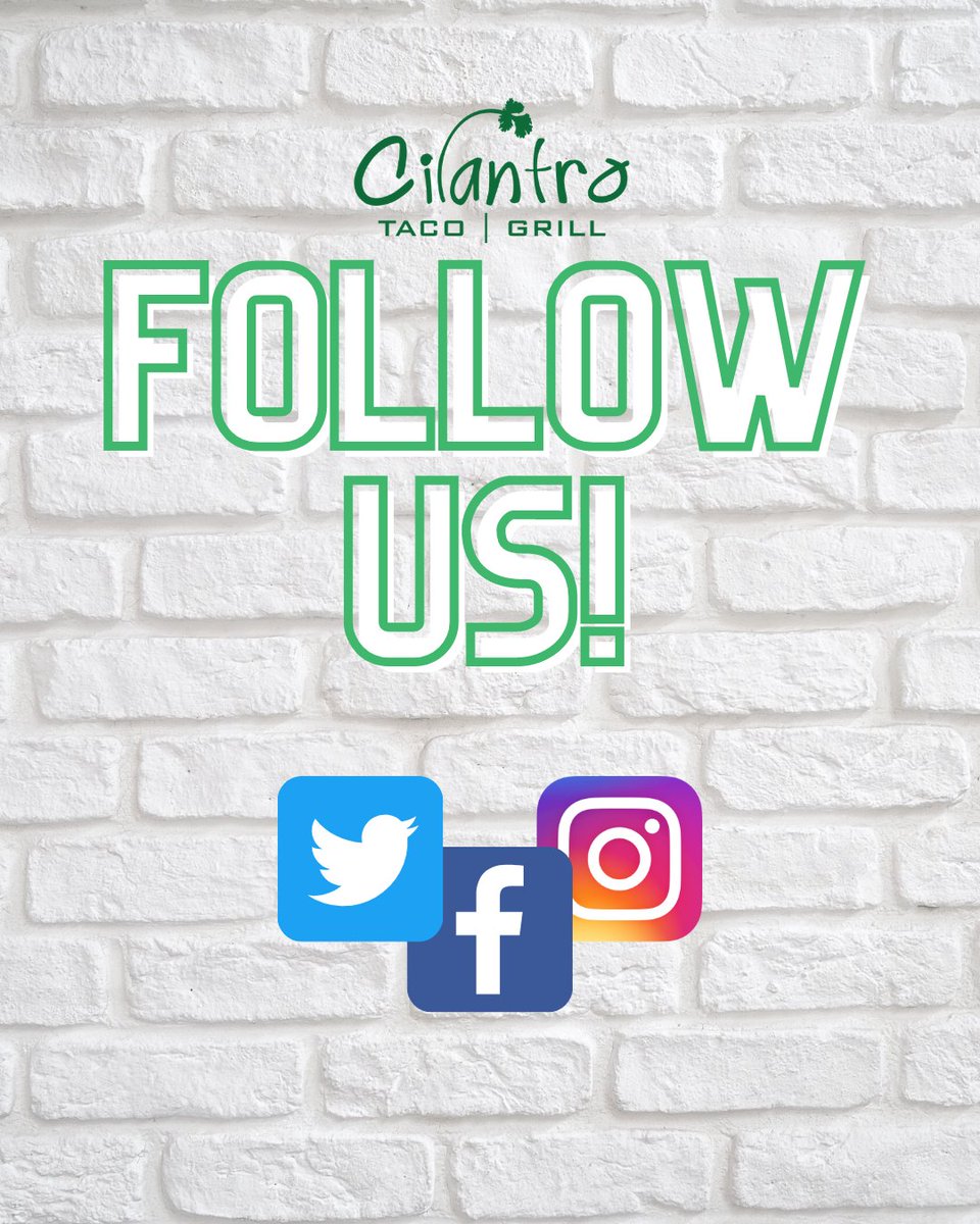 Like and follow us on Facebook, Instagram, and Twitter to stay on top of all the news and events going on at our restaurant.
#FollowUs #Giveusalike #Facebook #Twitter #Instagram

Facebook: buff.ly/3hUkWVQ
Instagram: buff.ly/31RWEq0
Twitter: buff.ly/2EULckq