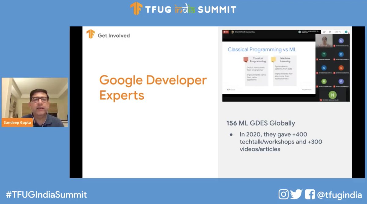 CharmiChokshi's tweet image. It was remarkable to find a glimpse of my talk getting featured in the slides of @TheSandeepGupta @TFUGIndia!! 😃😅

Check out today&apos;s educative sessions on #TensorFlow from  #TFUGIndiaSummit at youtube.com/watch?v=NS5RlR…

#GoogleDevelopersExpert #MachineLearning