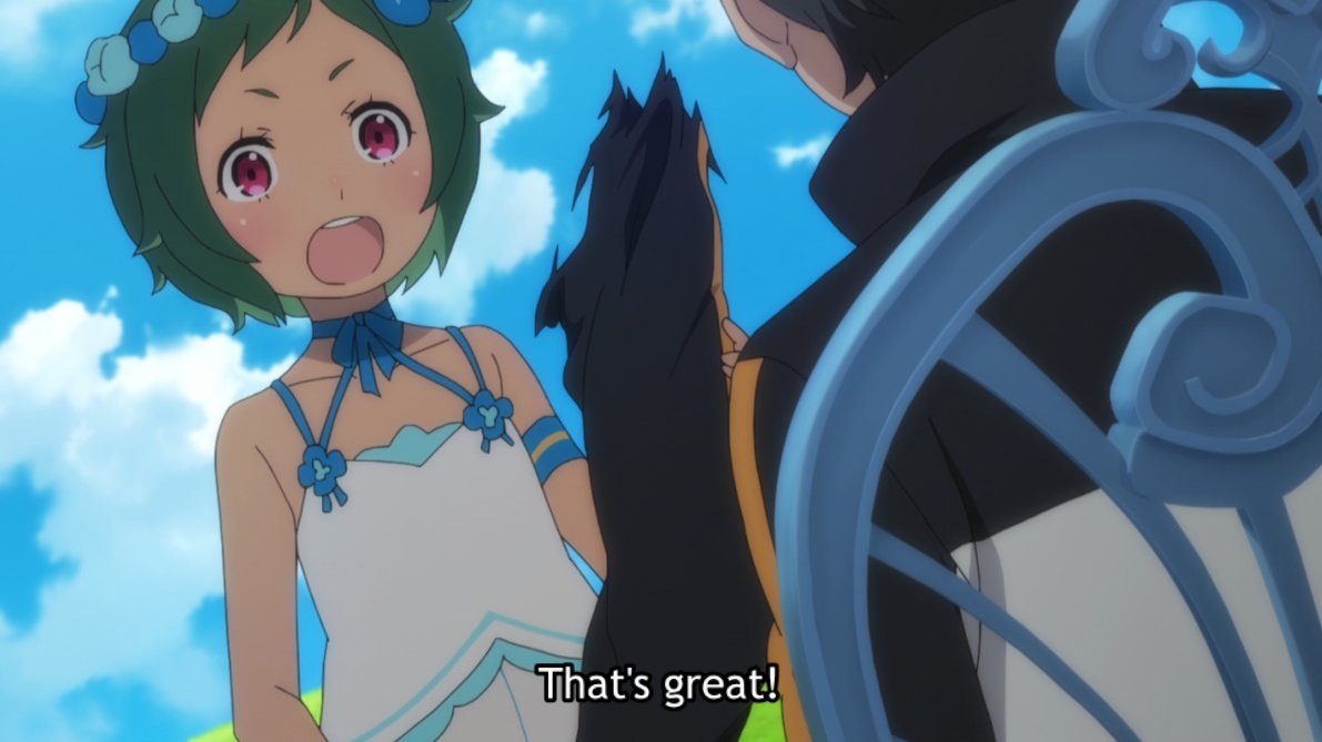 I love how despite how much of a small child she is, Typhon is always towering above Subaru, with the way she& #39;s framed as she passes judgment on him. Maybe it& #39;s not so surprising that Pride would be curious about him.