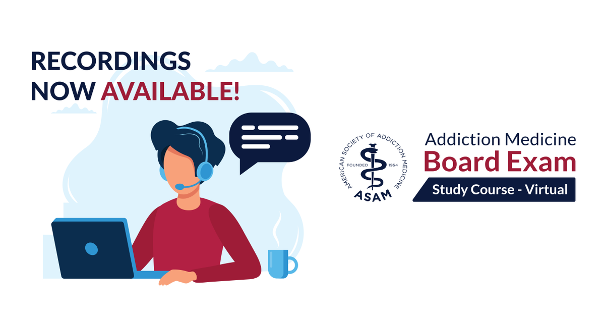 ASAMorg's tweet image. Learn from the latest essential primer addiction medicine and prepare for the ABPM Board Certification Examination with the ASAM Board Exam Study Course available online today! #addictionmedicine #boardstudy #addictionmedicineexam #Medtwitter
ow.ly/nrsQ50AZuaS
