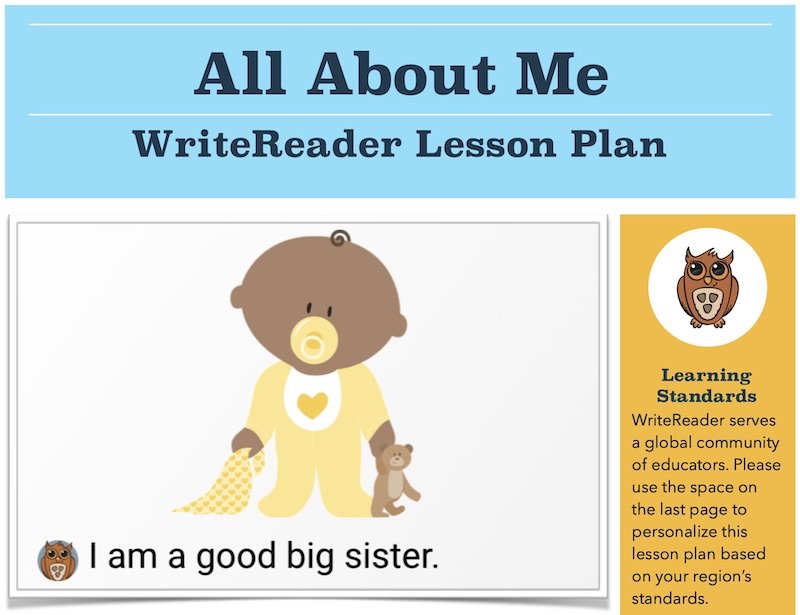 WriteReaderApp's tweet photo. Children develop a positive self-identity through acknowledgement and praise of their personality traits. With "All About Me" lesson plan you can know your students better. #WriteReader . https://t.co/7FOt409h8P https://t.co/R1ZjQRcTwG