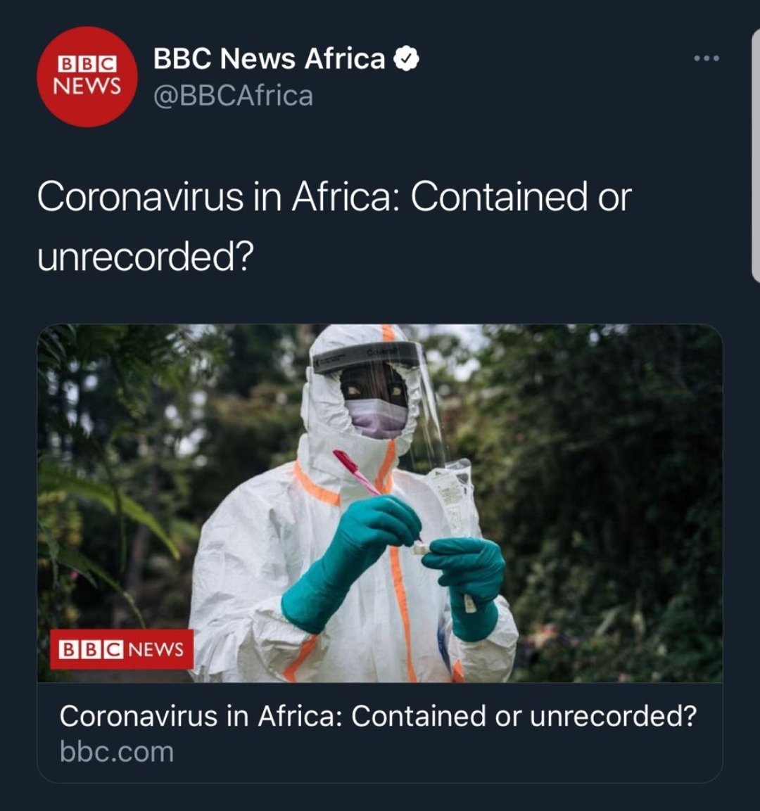 And still, as African countries continued to defy the odds, steadfast in the fight against the pandemic, you started to question the stats; a feat that you're so good at. I should have thought that by now you would've advocated to send in observers to report suspicious activities