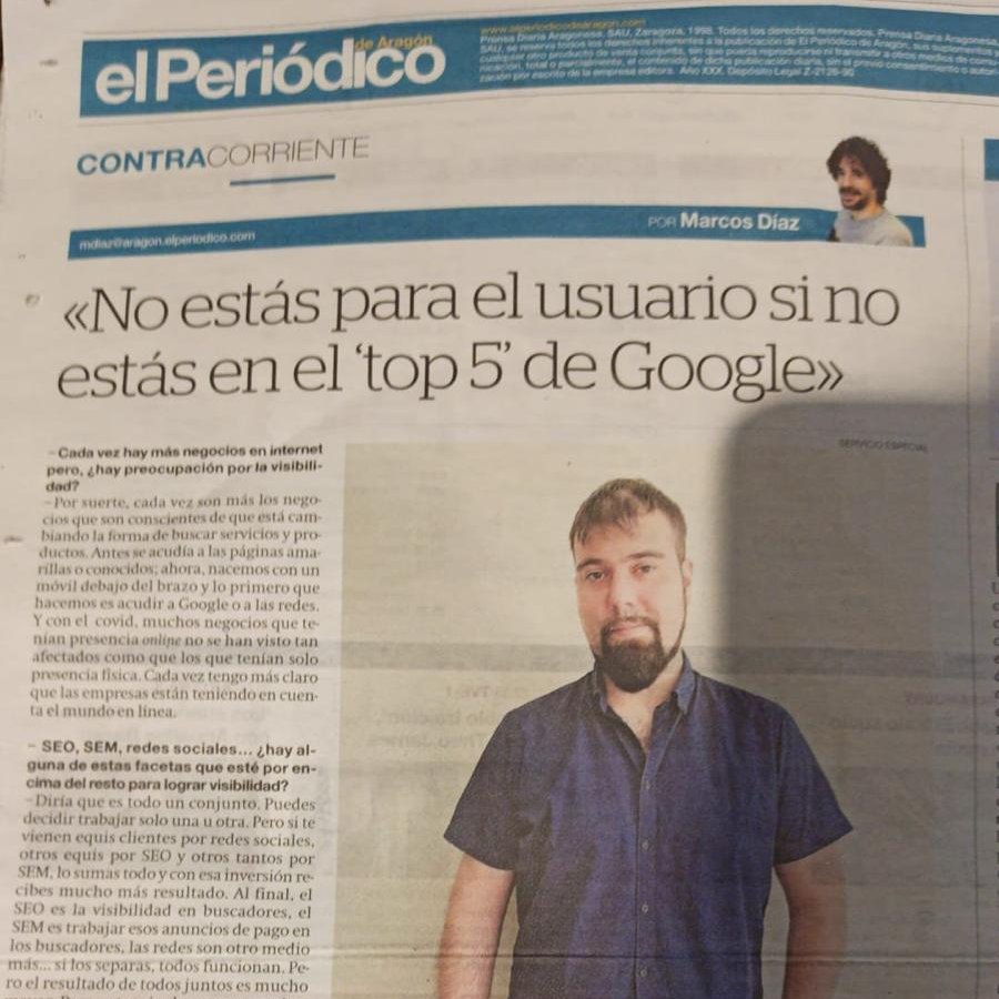 🔥Me entrevistan en <a href="/periodicoaragon/">El Periódico de Aragón</a> 🔥
En versión papel y digital
➡️ Hablo sobre conseguir Visibilidad Online
📕 También hablo sobre mi libro con <a href="/Anaya_Multimed/">Anaya Multimedia</a>
👇👇👇👇👇👇👇👇
elperiodicodearagon.com/noticias/la-co…
👆👆👆👆👆👆👆👆