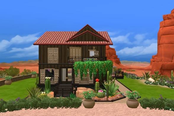 BeckersIRL's tweet photo. Succulent Retreat, gallery: ProfWiggles. 3BD, 3BT quiet cliff home in Strangerville. Great neighbors! #TheSims4 https://t.co/k0ZLmahMAQ