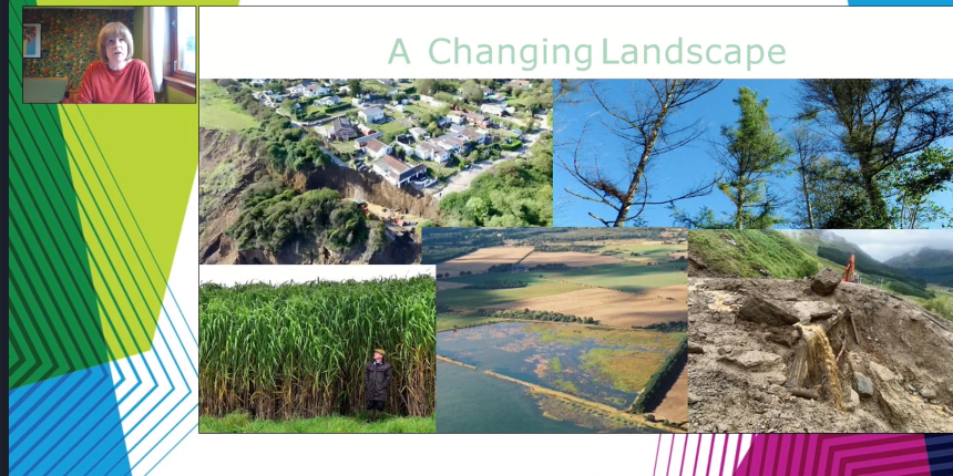 Mary Fisher of <a href="/EnvPlanners/">Stephenson Halliday</a> talking about our changing landscape due to climate change and how important this is to planning #SRAC20