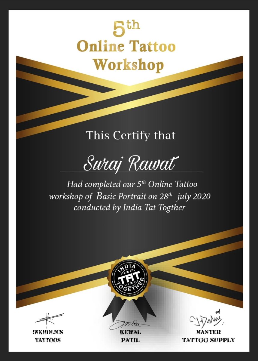 Congratulations Gayathri that you have completed 3 months tattoo course  successfully with A+ grade certification. We are very proud to… | Instagram