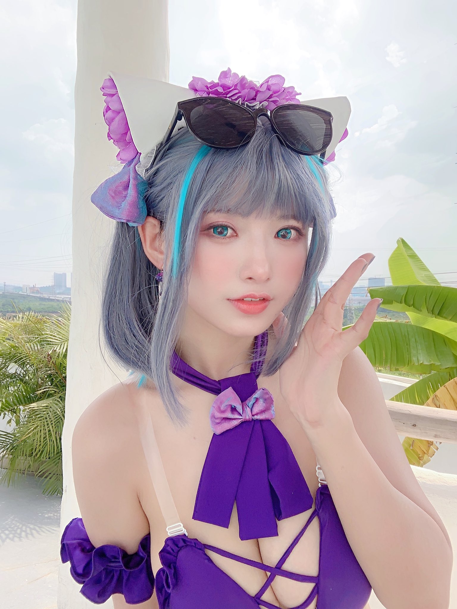 画像,チェシャー　デーティングサマー🏖#cosplay #碧蓝航线 #コスプレ #cos #AzurLane #アズールレーン https://t.co/3m4GA7…