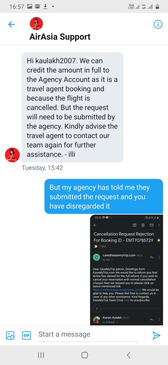 kaulakh2007's tweet photo. @EaseMyTrip @AirAsia @AVA_AirAsia  @EaseMyTrip This is getting more and more annoying for me. Why dont you all align within yourselves and process my refund and stock this mental torture for once? Please process my refund.
@HardeepSPuri @MoCA_GoI https://t.co/CRbU9iCSbi