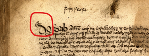 SCA_MULibrary's tweet photo. This example comes from Forus Feasa = Keating's history of Ireland (CF20) from the Fermoy Gaelic manuscripts. Do you see the inhabited initial? #TermThursday #Catchwords https://t.co/L3eEYiuM9L
