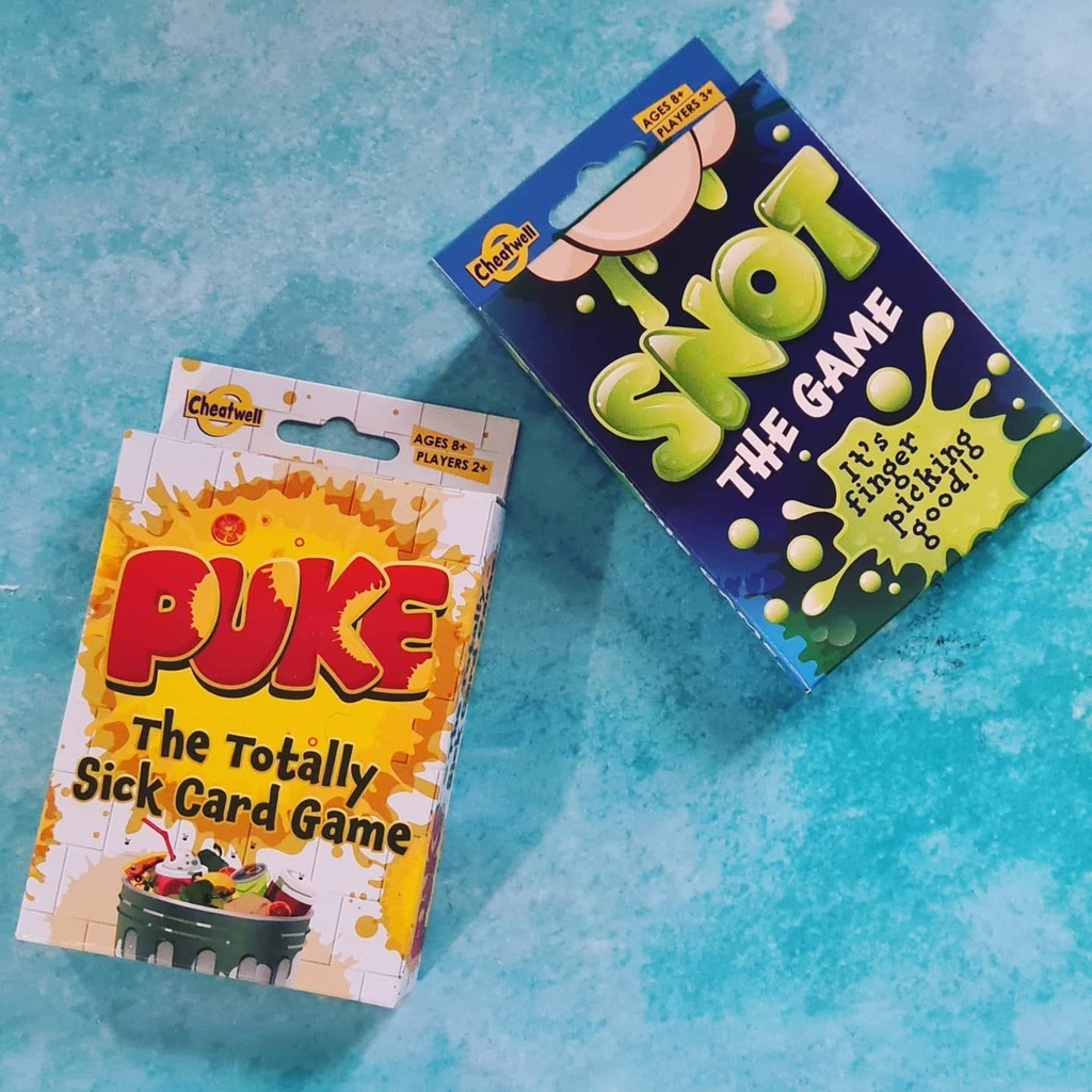 BlogOnUK's tweet photo. We love family games and these games from @cheatwellgames certain appeal to the kids.

Would you rather find puke or snot in your #BlogOnGoodyBag?

#BlogConf #BlogOn #BlogOnConference #BlogConference #BlogOnXmas #BlogCon #BlogOnVirtual #BlogOnToyAwards #… https://t.co/SEiIJ5F5lU https://t.co/kkBIgI3mnr