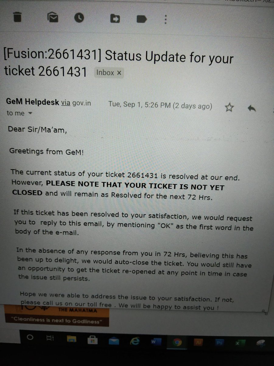 Rashmi_WINNER's tweet photo. @GeM_India @nsitharamanoffc @PMOIndia @minmsme how can you mark a ticket as "RESOLVED" with a reply that udyam registration number input functionality is yet to be implemented on GeM portal. Is this the kind of support government gives to MSMEs and entrepreneurs? PFA https://t.co/BqNRFo4WN8