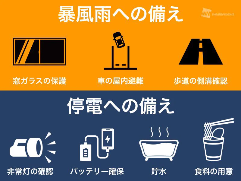 暴風雨や停電に備えてやっておくことリスト！避難所にあると便利な物もチェックしてみよう！