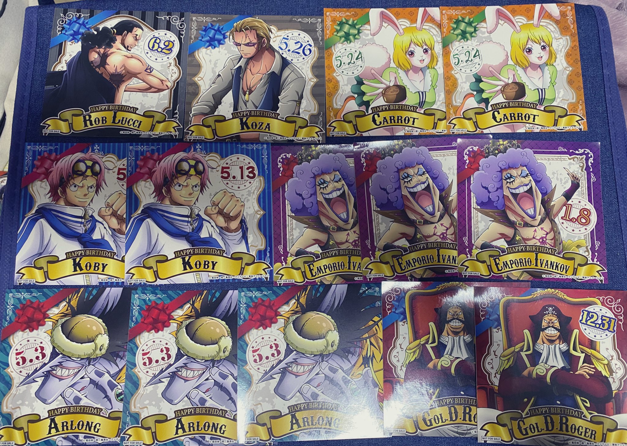 Rei 参列済 交換 Onepiece ワンピース 麦わらストア 麦スト バースデー ステッカー 譲 クザン ホーキンス モリア ヘルメッポ コラソン パウリー ルッチ コーザ キャロット コビー イワンコフ アーロン ロジャー ジャンゴ チョッパー ベポ