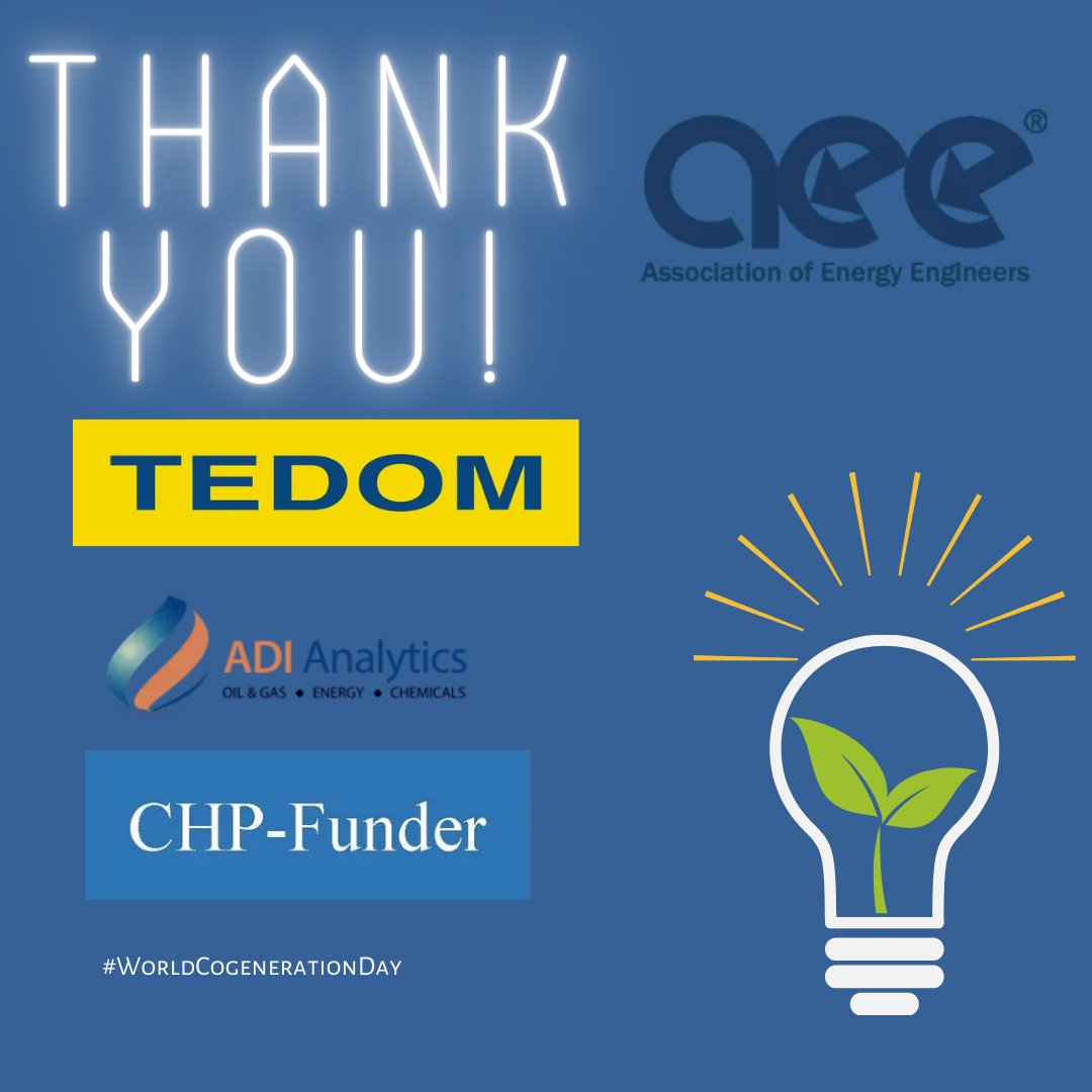 Thank You to all of our sponsors!! #WorldCogenerationDay #CleanEnergy #PoweringThruTogether