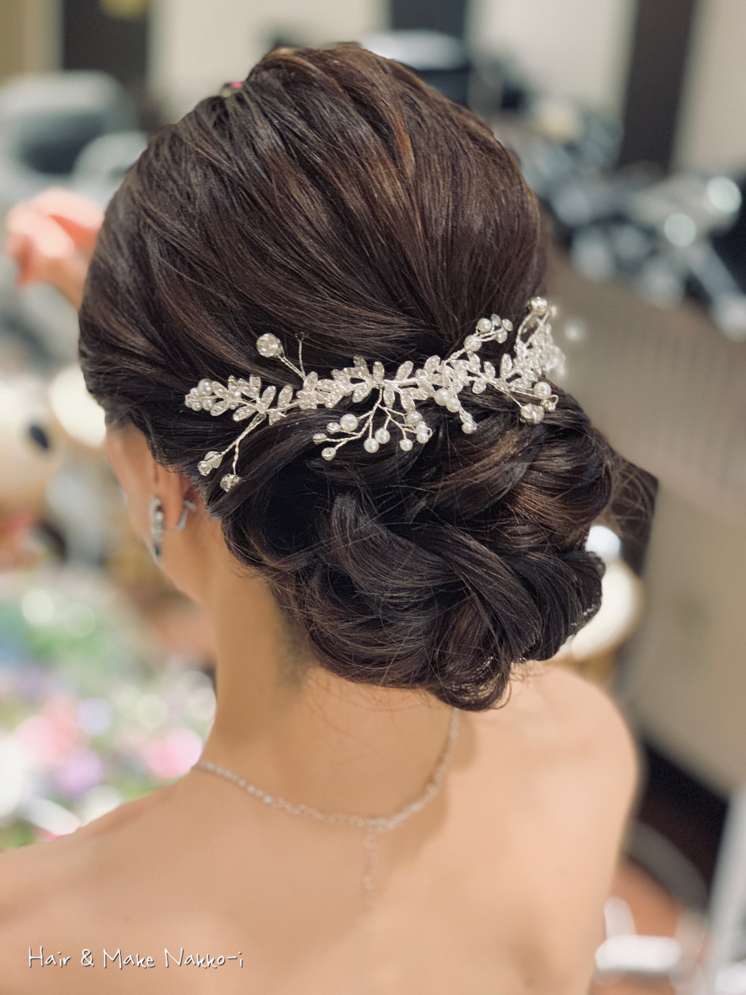 限定 クーポン10% フラワーモチーフ カチューシャ&クリップ 花嫁髪