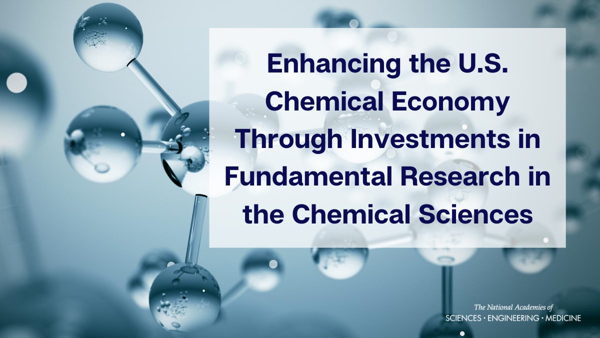 Help <a href="/theNASEM/">National Academies</a> advise <a href="/Energy/">U.S. Department of Energy</a>, <a href="/NIH/">NIH</a>, <a href="/NSF/">U.S. National Science Foundation</a> &amp; <a href="/NIST/">National Institute of Standards and Technology</a> on the future of fundamental research to advance the chemical economy. Nominations especially sought for individuals who bring diverse experiences in race, ethnicity, gender, age, institution, etc:  nationalacademies.org/our-work/enhan…