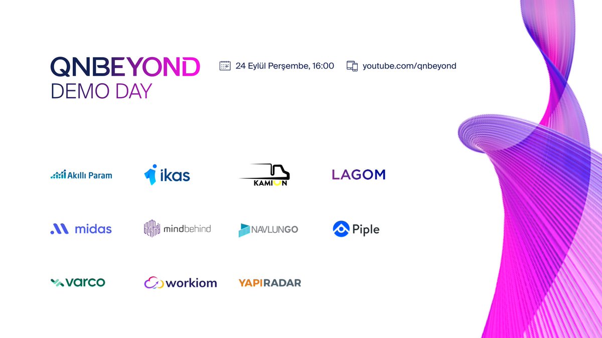 24 Eylül’de düzenleyeceğimiz online Demo Day etkinliğimizde sahne alacak olan girişimlerimiz ve bizler şimdiden heyecanlıyız :)
• Online Demo Day'i izlemek için YouTube kanalımıza abone olabilirsiniz; youtube.com/qnbeyond #QNBEYONDDemoDay2020
