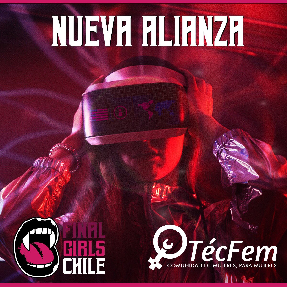 FinalGirlsChile's tweet photo. Hemos cerrado una alianza de colaboración con @tecfemchile, comunidad de mujeres para mujeres ✊🏼
Para encontrar a #FinalGirlsChile en #TecFem, ingresa acá:
https://t.co/PUxxxQukQL https://t.co/W8mixWL9ha