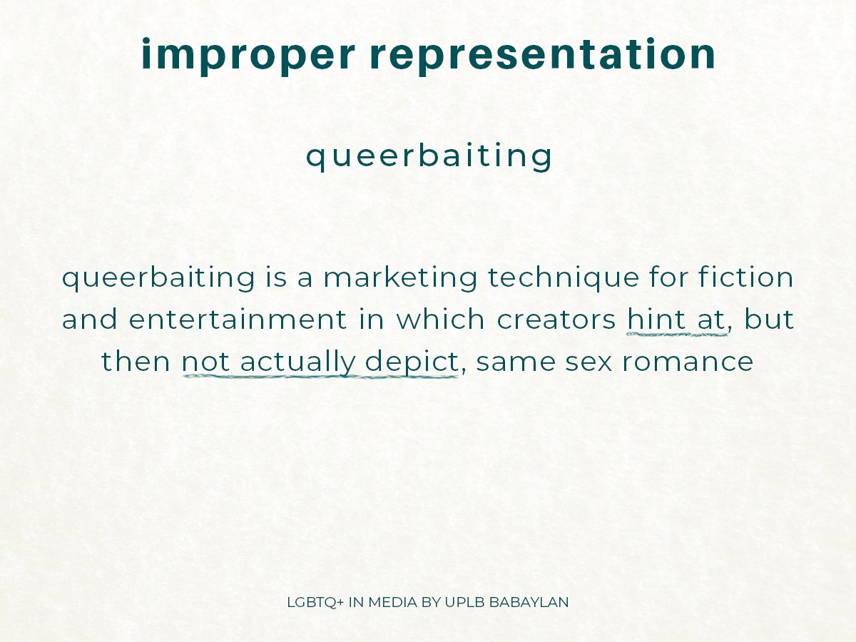 Improper representation and Queerbaiting