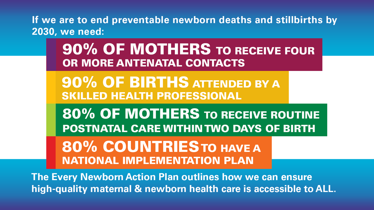 The new #EveryNewborn Action Plan 2020-2025 targets and milestones are 🔑 to ending preventable newborn deaths and to #endstillbirths 

👉 bit.ly/31NLMcL