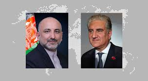 Reporterlyaf's tweet photo. [1/2] Acting FM @MHaneefAtmar spoke to #Pakistan FM @SMQureshiPTI today. They discussed the #APAPPS dialogue, bilateral relations, #Afghan refugees, recent #Taliban delegation visit to #Islamabad, and #Afghanpeacerocess. #Afghanistan https://t.co/eteRNnrZV3
