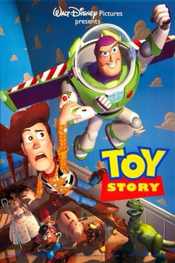 Toy Story was the first blockbuster produced entirely with CGI. A terrific family film which also subtlety tells us that astronauts and the space race were fake. 1/