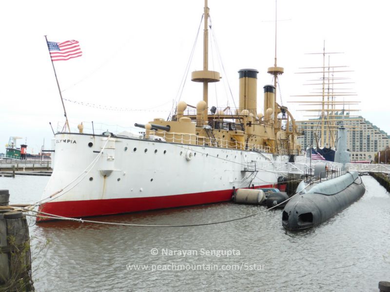  #shipsinpics  #ships  #shipping  #shipspotting  #maritime  #history  #Navy  #USSOlympia launched 1892. Specs: 344' length x 53' beam x 21.5' draft; 5,870 tons; 33 Officers, 396 enlisted; top speed: 22 knots (25mph). Guns: 4x8", 10x5", 14x2.24", 6x1.5", 4 Gatling, 6x17.7" torpedo tubes.