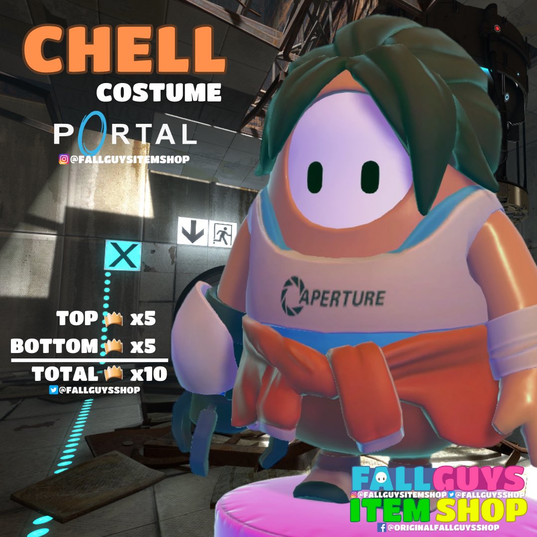FallGuysShop's tweet photo. Last but certainly not least, we always turn it over to the #fallguyscommunity to answer the real questions... is the Chell costume worth the 10 👑? #ps4 #steam
#fallguys #fallguysgame #fallguysitemshop #fallguysultimateknockout #portal #portal2 #apeturescience https://t.co/JLze9O4B8x
