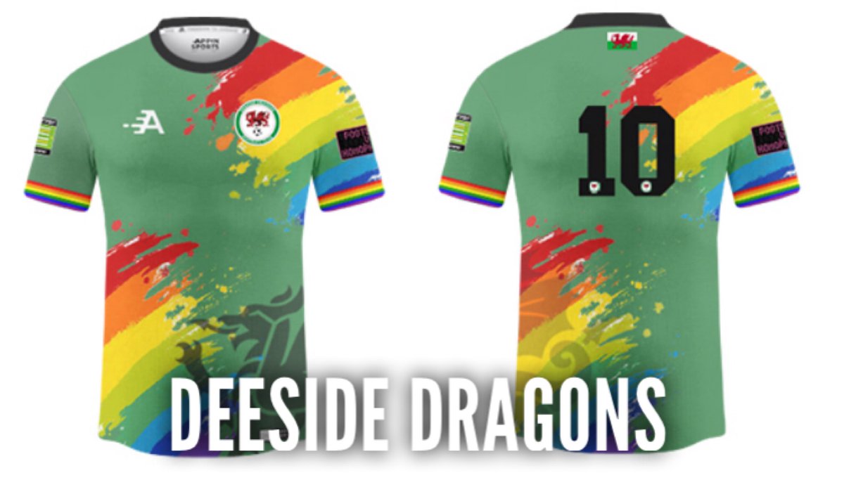 appin_sports's tweet image. We have a new #Twitterkitbattle today. Can @crccfc tame the dangerous @DragonessesFC? Does the green and black trim of Collier Row Catholic Club float your vote or does the rainbow inspired #footballshirt from the Deeside Dragons earn your support? Vote below now 👇🏻