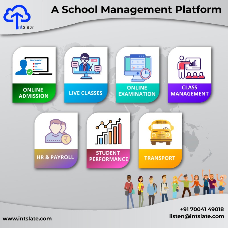 intslate_tech's tweet photo. Try Intslate school management software and automate all Your Schools Process Easily. Manage Attendance, Admissions, live classes, Fees, Student Data, Bus Tracking, exams &amp; more easily.

Call for free demo:+91-7004149018
Visit our website: https://t.co/xN68ZgW7Gr https://t.co/UGS7sAmIVo