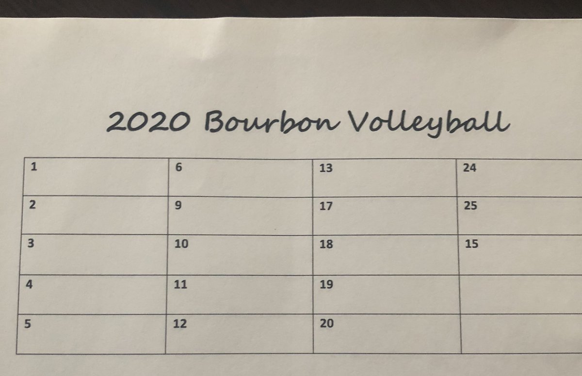 BourbonVB's tweet photo. Practice today in the gym. See you at 0345! https://t.co/62j2MCmyU5