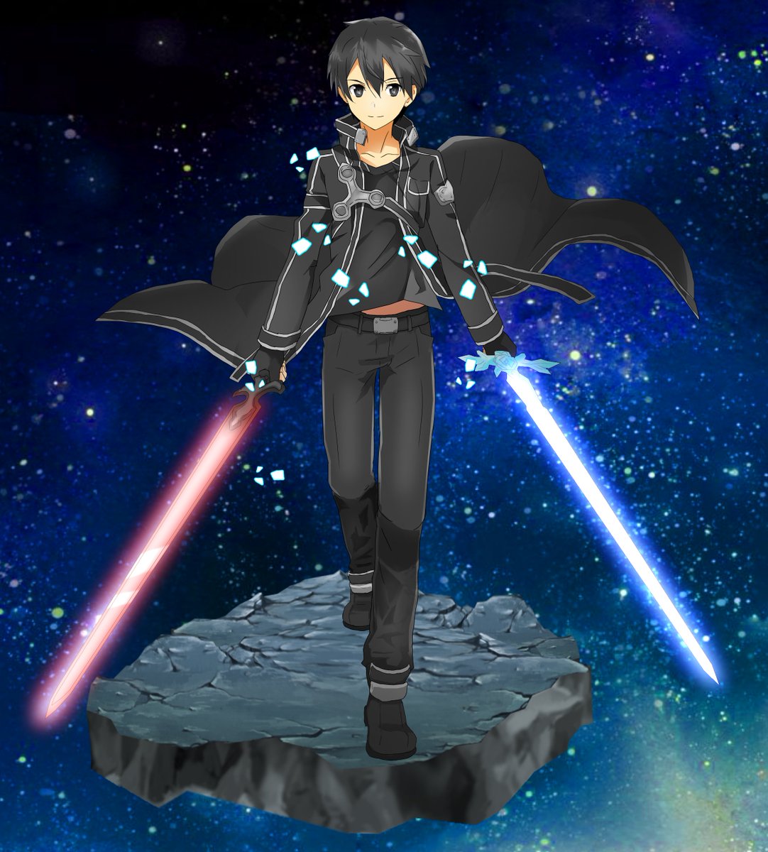 Kouki 夜空の剣士 キリト また遅くなったけど 汗 キリト復活記念としてsaoメモデフ風に描いてみました 同じ事を言ってますが Abec先生みたいに描くのを目標として描いていますが まだまだですね 汗 でも久々にイラストを描けて楽しかったです Abec