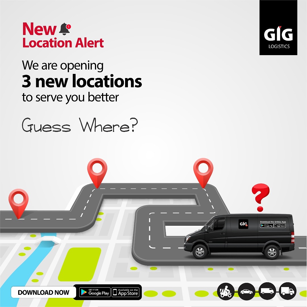 GiGLogistics's tweet photo. π¨New Location Alert!π¨
We are opening at 3 new locations to serve you better
πππ²ππ πͺπ΅π²πΏπ²?
#GIGLOffices #ExpressDelivery https://t.co/2L2rt4TSrk