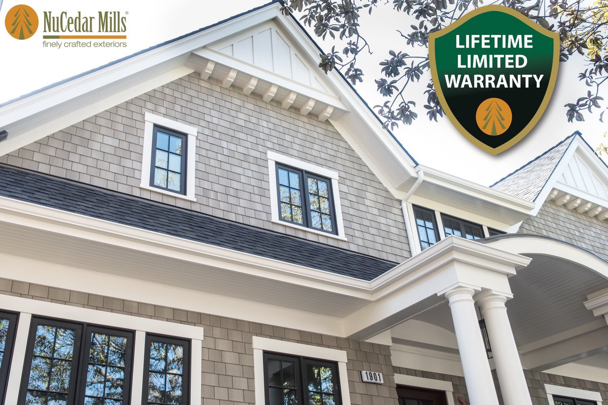 Jain_Building's tweet photo. Bringing beautiful aesthetics to your home with NuCedar Siding. Now backed by Lifetime Limited Warranty.
Visit our Site for more details! #siding #Shingles #verticalsiding #trim #lifetimelimitedwarranty #nucedar https://t.co/j1wqEQZKsr