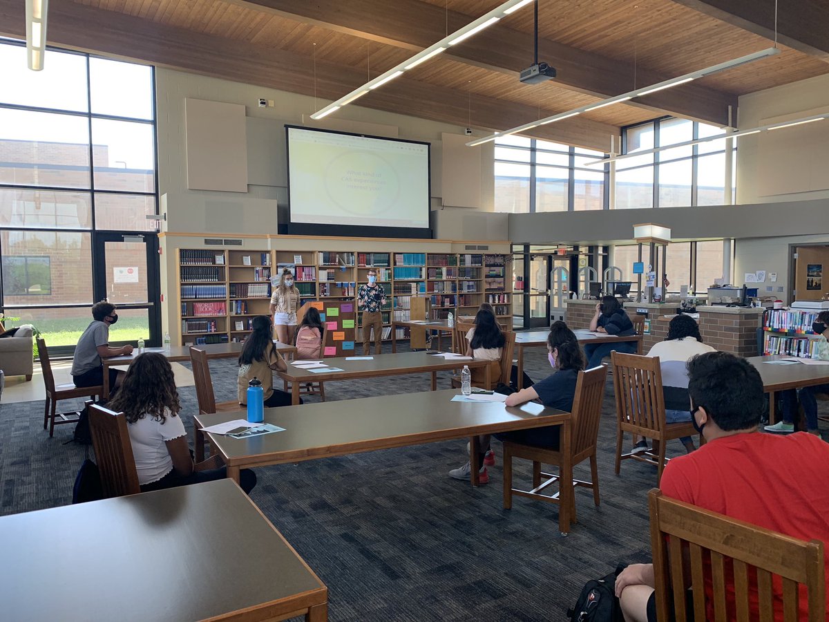 IB seniors Kamri and Tyler shared their CAS experiences with IB juniors yesterday. Great day! We are excited to welcome the IB class of 2022! <a href="/iborganization/">International Baccalaureate</a>