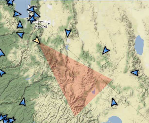 NWSReno's tweet image. 630 AM: Camera looking at the smoke plume and smoke filled areas from the #SlinkFire west of Hwy 395/the Antelope Valley. Air quality has also decreased in the Sierra Valley and Reno-Sparks area. For the latest air quality, bit.ly/oZY8K