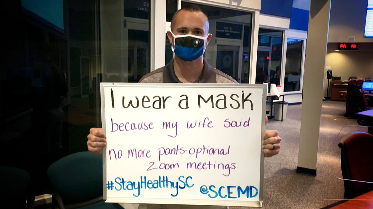 SCEMD's tweet photo. Davis. State Emergency Response Team.

#wearamask #WashYourHands #SocialDistancing #covid19 #stayhealthysc #WearitSC #sctweets #MaskUp https://t.co/59WM8BsoKj