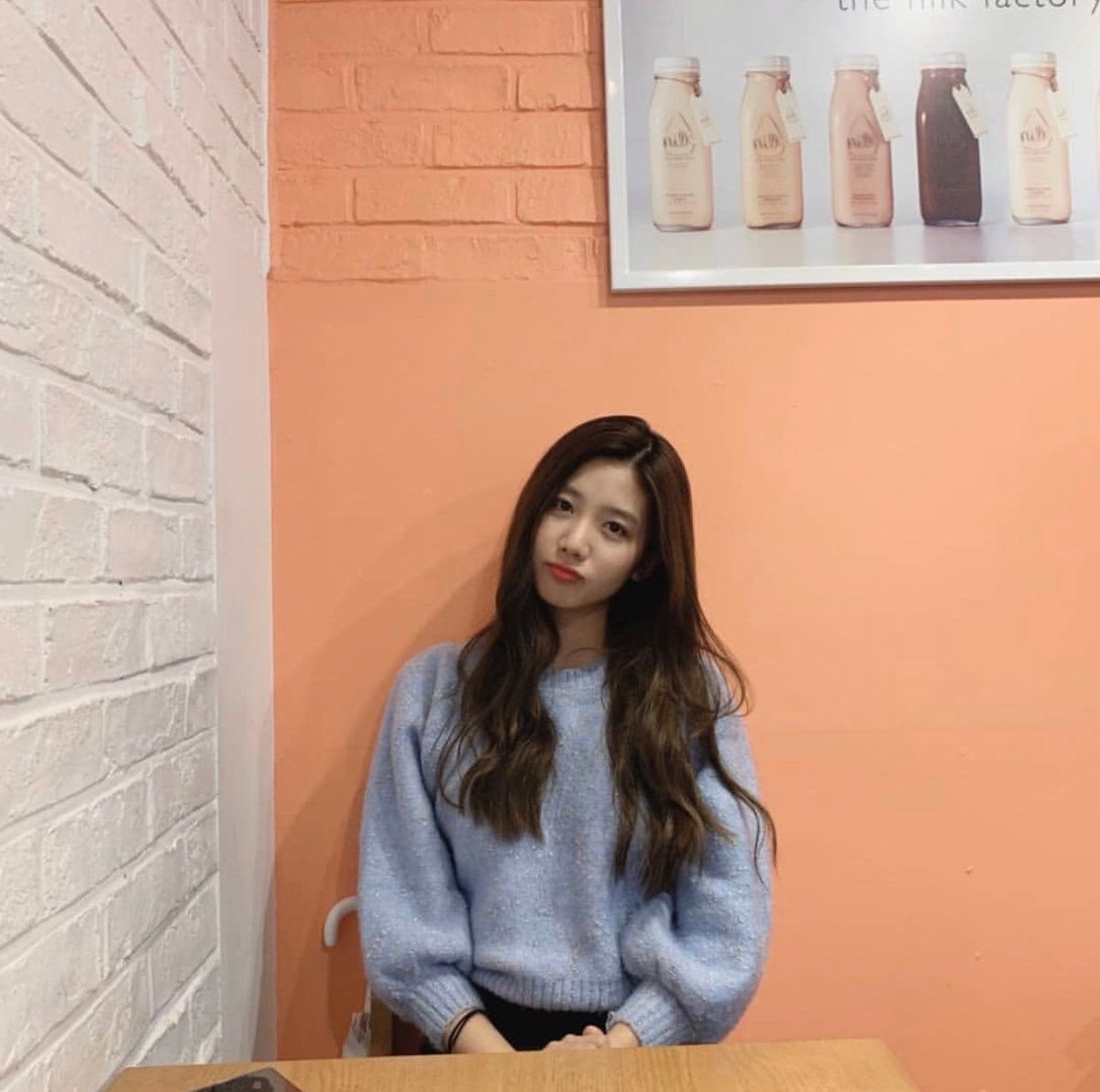 17. Cafe(?) pics pt 3 • I love the blue sweater omg • these are such cute pics • pretty realistic yea rating 8/10