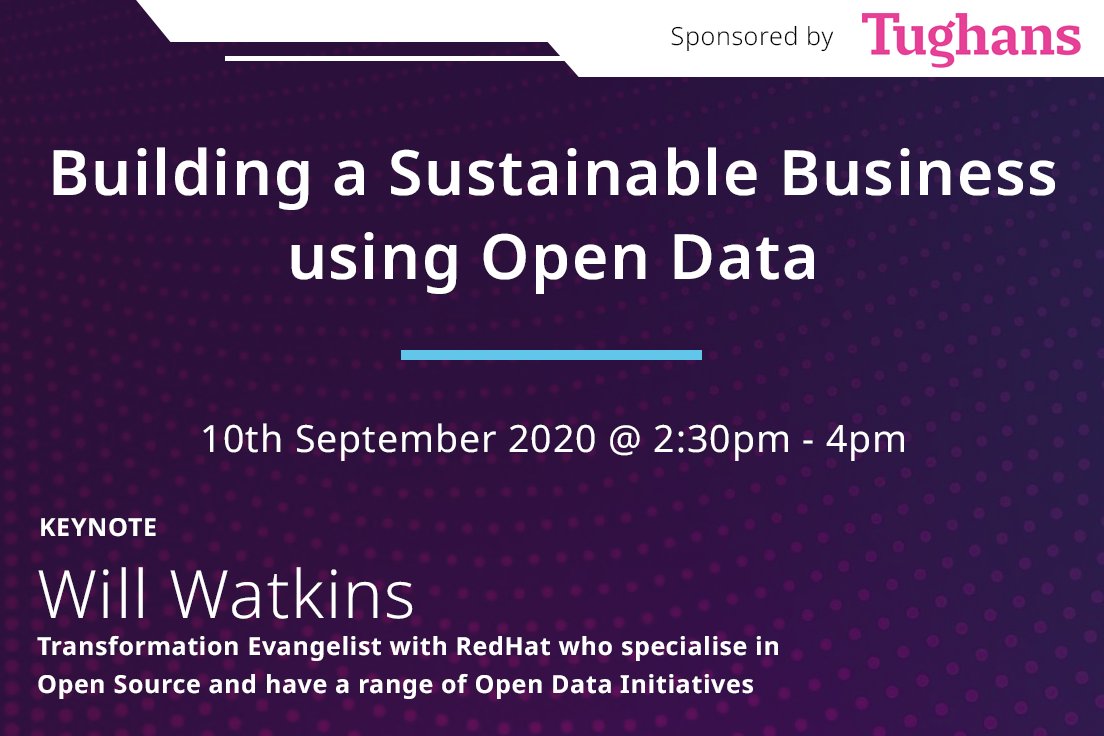 AnaekoLtd's tweet photo. Building a Sustainable Business using Open Data:
π
10th September 2020, 2:30pm - 4pm
πVirtual
π« https://t.co/DzKyusGwVI
#OpenDataforBusiness #innovation #LTW @RedHat @DigiLeaders @Tughans_News @FedScoop @CyberScoopNews @belfastcc @QUBelfast @MATRIX_NI @AKprofessional https://t.co/V90Clx4Z6u