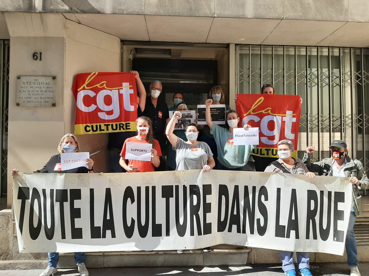 #CGTCulture #culture <a href="/CGT_RadioFrance/">CGT_RadioFrance</a>
<a href="/UFSE_CGT/">UFSE-CGT</a> <a href="/PCSCultureGroup/">PCS Culture Group</a> <a href="/FPCGIL_RLMibact/">FP CGIL Roma e Lazio MIBAC</a> <a href="/fpcgil_internaz/">FPCGILInternational</a> <a href="/roma7maggio/">Emergenza Cultura</a> <a href="/PCSLiverpoolMus/">PCS Liverpool Museums</a> <a href="/Tate_United/">PCS Tate United</a> <a href="/PCS_Southbank/">PCS Southbank Centre Branch</a> <a href="/pcs_union/">PCS Union (pcs.org.uk)</a> <a href="/NmsPcs/">PCS_NtlMusScot</a> <a href="/BritishPcs/">British Library PCS</a> <a href="/PCS_Scotland/">PCS Scotland</a> 
#TateDigitalProtest 
Supports the workers and comrades at Tate 
#SaveTateJobs