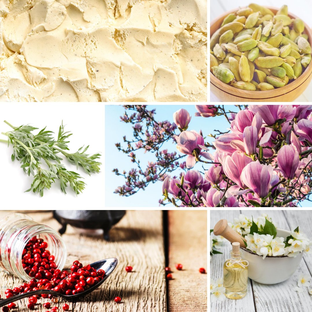 effgroup's tweet image. ⁣⁣EFF Ingredient Watch⠀👀⠀⠀
⠀⠀
Have you noticed any of these popular accords coming through the month of August?⠀⠀⠀
⠀⠀
Artemisia (Armoise)⠀
Jasmine⠀
Pink Pepper⠀
Magnolia⠀
Cardamom⠀
Vanilla⠀