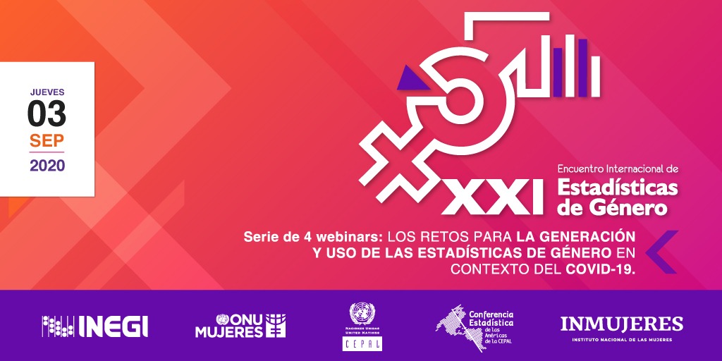 Sigue #EnVivo la inauguración del XXI Encuentro Internacional de Estadísticas de Género. Primer seminario virtual: Retos para la generación y uso de las estadísticas de género en contexto de #COVID19 👉 bit.ly/3bslj7F