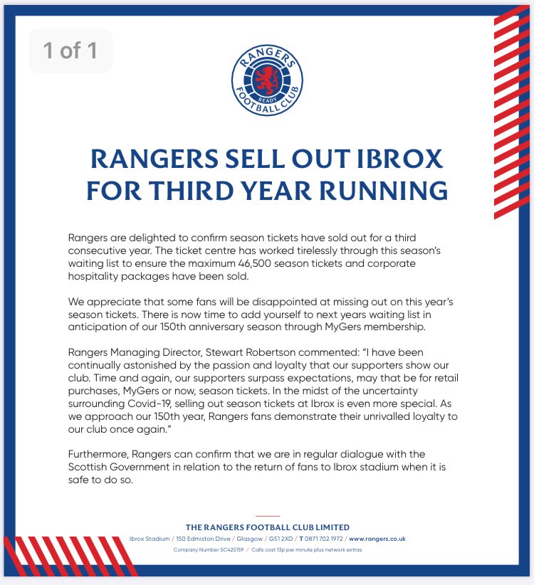 alexrae1969's tweet photo. Magnificent stuff from ⁦@RangersFC⁩ fans.

👏👏👏 https://t.co/rLjGUT82e8