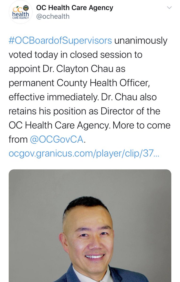 Supervisor Andrew Do did not recluse himself from the hiring subcommittee, who ultimately endorsed skipping over highly qualified candidates and hiring Dr Clayton Chau in a dual role of Health Officer & Director, even though Do’s campaign received at least one donation from Chau.