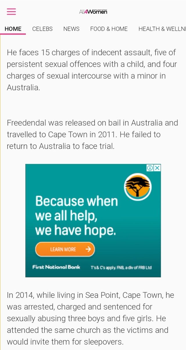 Bail conditions, international links and teachers   #ChildAbuseSA