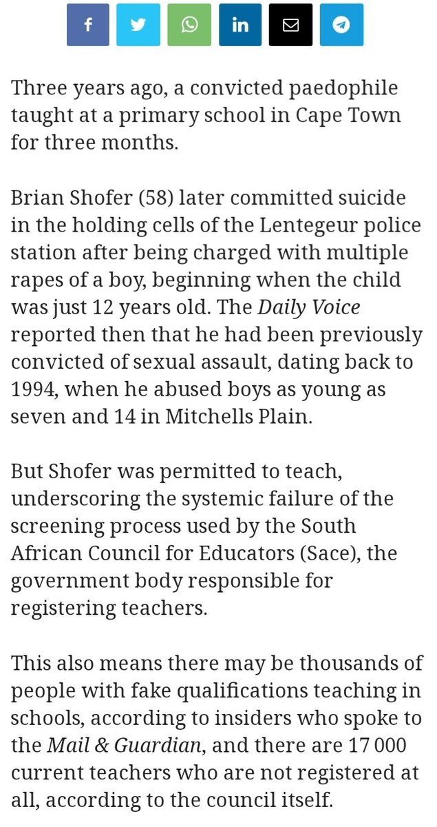 When a convicted paedophile is a teacher  #ChildAbuseSA