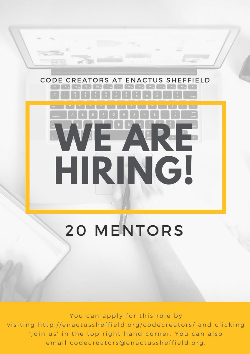creators_code's tweet image. We&apos;re looking for mentors! If you have Python coding knowledge and are looking for an opportunity to increase your employability then we are looking for you!

Click here to find out more: enactussheffield.org/codecreators/ to sign up!

#coding #Theuniveristyofsheffield