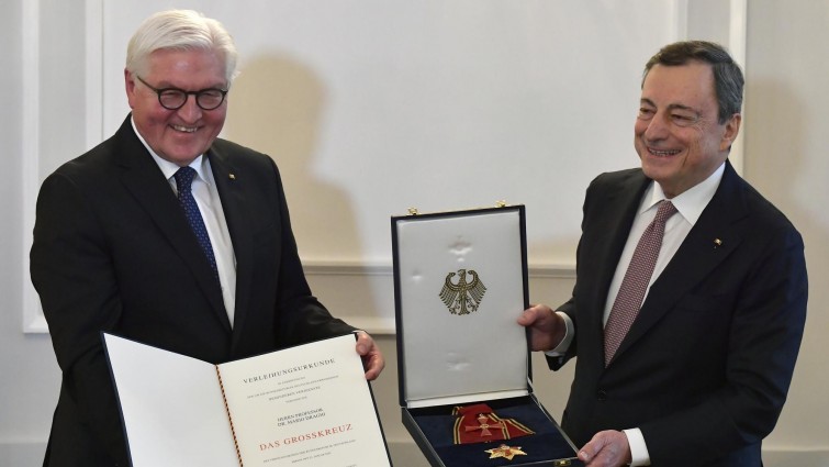 11/Although the ECB’s policy led to heavy criticism from, it did not prevent the German President Frank-Walter Steinmeier in January 2020 to award former ECB head Mario Draghi with the Federal Order of Merit - Germany’s highest honour.